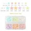 KINBOM 1000pcs Fleurs pour Ongles 3D Colorées avec Perles Acrylique 3D Fleur Ongle Nail Art Dos Plat Decoration Ongle Fleur p