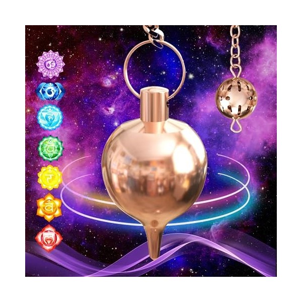 Pendule Divinatoire de Radiesthesie en Laiton Cuivré - Pendule Goutte dEau en Metal 27 GR – Pendule Universel Sourcier Géo