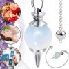 Pendule Divinatoire en Pierre de Lune Opaline – Pendule de Radiesthésie Sephotoron – 14 GR [Satisfait ou Remboursé]