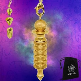 Pendule Égyptien de Radiesthésie ISIS en Laiton DORÉ 22G | Pendule Divinatoire Témoin Magnétiseur [Satisfait ou Remboursé à V