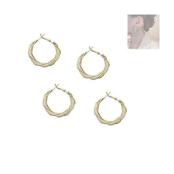 Boucles doreilles créoles pour activité lymphatique, drainage lymphatique amincissant, boucles doreilles de thérapie magnét