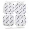 Électrodes compatibles électrostimulation TENS EMS - 4 electrodes 5 x 5 cm - patch pads pour électrostimulateurs TENS et EMS 