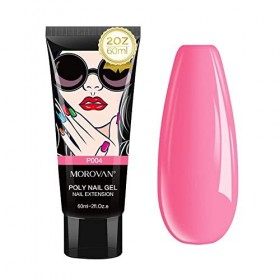 Morovan Poly Gel - Rose Acrigel Per Unghie pour Nail Art Design Naturel Tendance Nail Art Poly Nail Gel Salon Cadeaux pour le