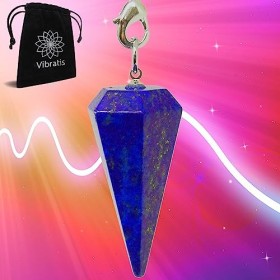 Pendule Divinatoire de Radiesthésie en Pierre de LAPIS-LAZULI [𝐒𝐀𝐓𝐈𝐒𝐅𝐀𝐈𝐓 𝐎𝐔 𝐑𝐄𝐌𝐁𝐎𝐔𝐑𝐒É]