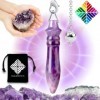 Pendule Egyptien THOT en AMETHYSTE - Pendule Divinatoire de Radiesthésie en Pierre Naturelle dAméthyste [𝐆𝐀𝐑𝐀𝐍𝐓𝐈𝐄 𝐀 𝐕𝐈𝐄]