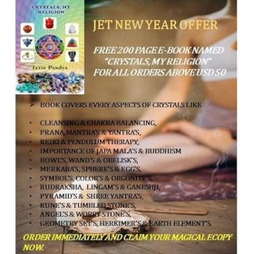 Jet International Égyptien 4 plaques Isis Karnak Pendule en or 4 anneaux Chambre Reiki Wiccan Livret gratuit Thérapie par le 