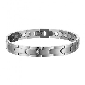 Bracelet magnétique homme en inox et aimants néodyme