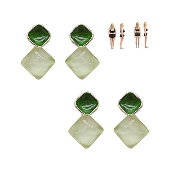 Lot de 2 paires de boucles doreilles magnétogène lymphatique en tourmaline pour le drainage lymphatique, thérapie magnétique