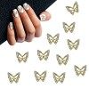 posionks 20 Pcs Charmes DOngle de Papillon Alliage Charme Nœud Papillon Nail Strass pour Nail Art Design Artisanat DIY