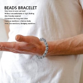 Bracelet de Perles Magnétiques, Bracelet de Perles, Prière de Bouddha, Pierre Dénergie Magnétique pour Améliorer le Champ Ma