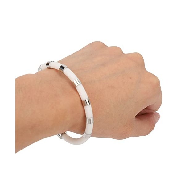 KENANLAN Bracelet Antistatique, Silicone 8 Boucles éliminent le Bracelet Statique du Corps pour la Course en Hiver Noir 