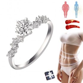 Anneau De Lymphvité De Magnétologie Moissanite, Anneaux Moissanite Pour La Perte De Poids Des Femmes, Anneaux De Drainage De 