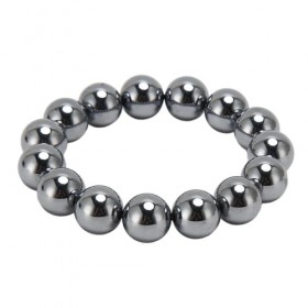 LJCM Bracelet en Pierre Terahertz, Bracelet en Perles Terahertz Favorisent la Circulation pour un Usage Quotidien