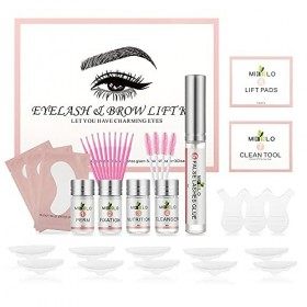 Kit Rehaussement de Cils et Sourcils, ZOLGINAH 2 en 1 Kit de cils Perm, DIY Lash lift Kit, Eyelash Perm Kit avec des Outils, 