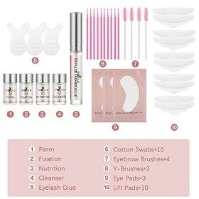 Kit Rehaussement de Cils et Sourcils, ZOLGINAH 2 en 1 Kit de cils Perm, DIY Lash lift Kit, Eyelash Perm Kit avec des Outils, 