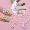 200pcs Nail Charms 3D Ours Papillon Nail Art Décorations Arc Nail Ornements Résine Nail Art Accessoire pour Femmes Filles Sal