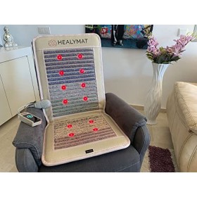 Healymat Tapis en cristal, tapis de chaise, thérapie infrarouge, thérapie magnétique, résonance Schumann, tapis biophotones