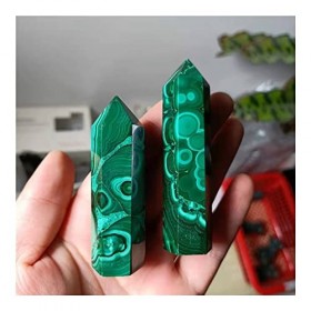 DOUPE Solde dénergie Spirit Stone Belle Baguette Naturelle de Cristal de Cristal Naturel Malachite pour la Relaxation et Le 