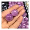 Crystal de guérison chanceux 50g 1.5-2 cm pierre précieuse naturelle peluche spodumène boule de cristal mini violet spodumène