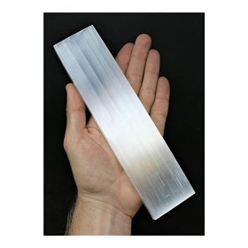 DOUPE Crystal de guérison Chanceux Panneau daffichage à Cristal Naturel de Selenite Naturel de Selenite Naturel de 16-18cm C