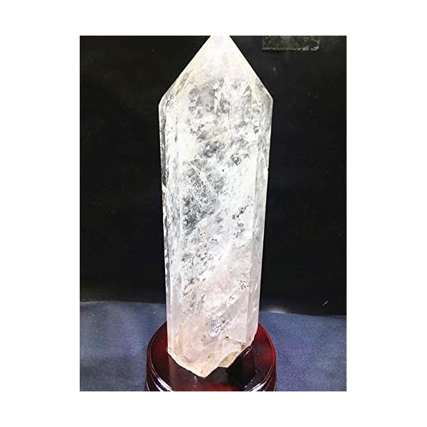 DOUPE Crystal de guérison Chanceux Naturel Quartz Cristal Blanc Cristal Blanc Magic Baguette de Baguette Curie Chakra Astuce 