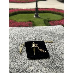 Pendule métallique, Pendule divination égyptienne TROUVIER, Pendule de radiesthésie avec témoin, pendule ésotérique, magnétis