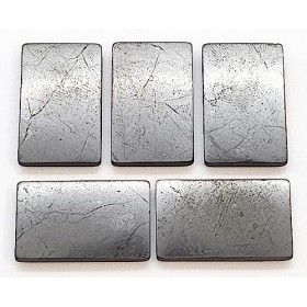 AuraGold - Ensemble de Plaques de Téléphone en Shungite | Rectangle | Lot de 5 Plaques de Protection, Bien-être, Accessoires 