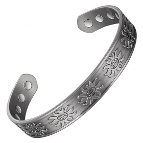 MacCopper Bracelet magnétique pour homme en cuivre pur à 99,9 % avec 8 aimants – Aimants réglables de 16,5 cm, bijoux avec bo