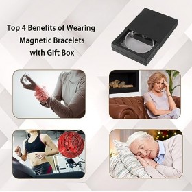 MacCopper Bracelet magnétique pour homme en cuivre pur à 99,9 % avec 8 aimants – Aimants réglables de 16,5 cm, bijoux avec bo