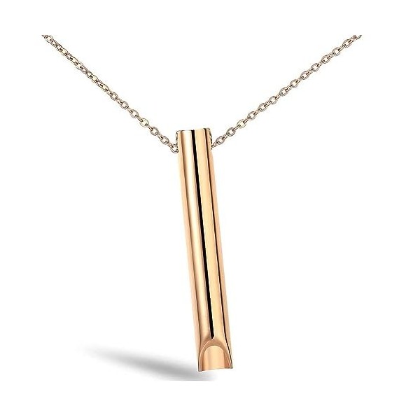 Collier Breathlace en acier inoxydable pour soulager lanxiété, collier dharmonie calme, collier sifflet, ajustement de la r