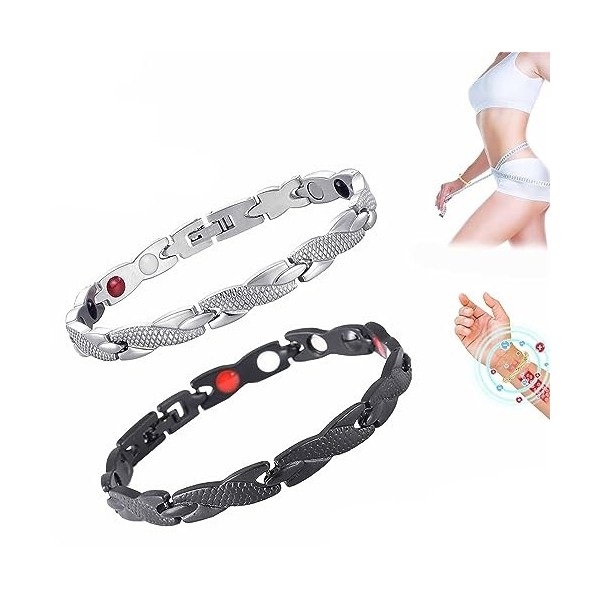 Elegant Therapy Fit Plus Bracelet amincissant anti-fatigue Magthérapie ménopause pour homme et femme ensemble A 