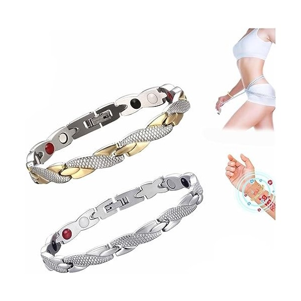 Elegant Therapy Fit Plus Bracelet amincissant anti-fatigue Magthérapie ménopause pour homme et femme ensemble A 