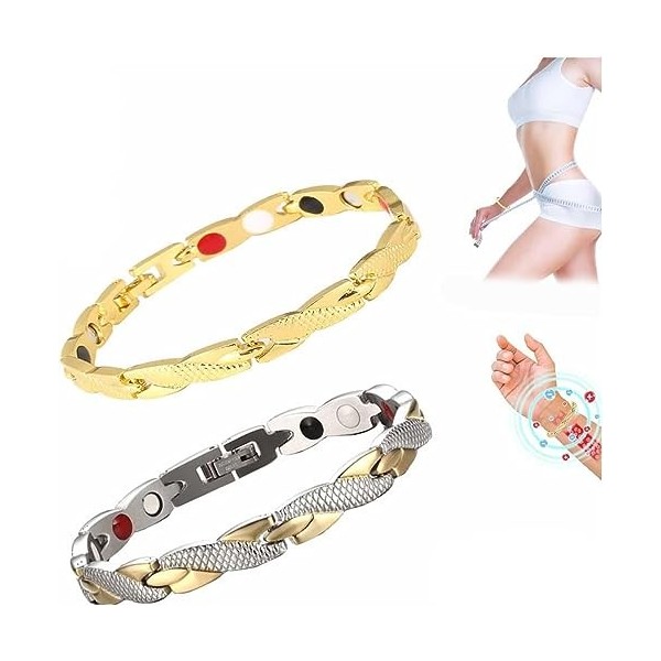 Elegant Therapy Fit Plus Bracelet amincissant anti-fatigue Magthérapie ménopause pour homme et femme ensemble A 