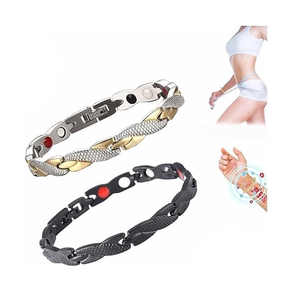 Elegant Therapy Fit Plus Bracelet amincissant anti-fatigue Magthérapie ménopause pour homme et femme ensemble A 