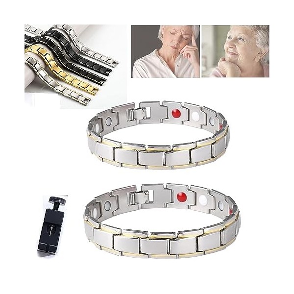 VPVLVZN Bracelet de soulagement de la magnothérapie pour la ménopause, Bracelet de soulagement de la magnétothérapie pour la 