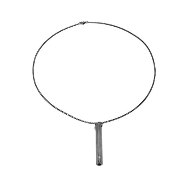 Collier de Respiration Anti-stress, Collier Conscient Anti-stress, élégant Collier Pendentif en Acier Titane pour Femmes Homm