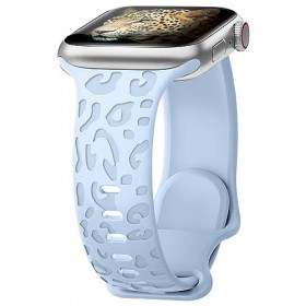 Yoohoo Bracelets Compatible avec Bracelet Apple Watch 42mm 44mm 45mm 49mm Women Men, Bracelets souple en silicone imprimé léo