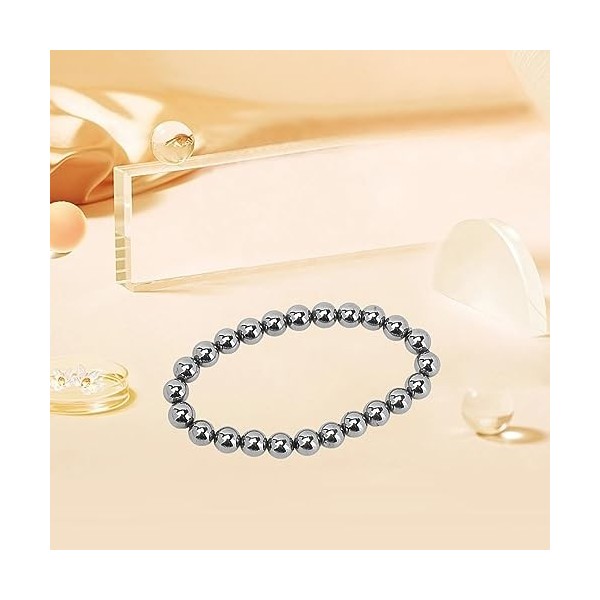 Bracelet Terahertz Bracelet en pierre Terahertz Bracelet en perles Terahertz Bracelet en pierre dénergie Corde élastique Bra