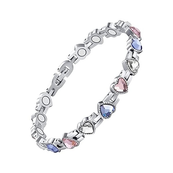 Kayferli Bracelet magnétique Gauss réglable pour femme - Accessoire de festival, taille unique, Métal