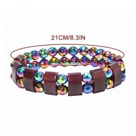 WSRRDRECVHi Bracelet dénergie magnétique pour homme - Thérapie magnétique - Detox LymphUnclog J9S7 - Bracelet pour homme