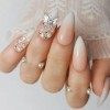 Lot de 22 breloques 3D en forme de papillon pour nail art avec strass et cristaux brillants pour femme Taille 0,2 x 0,2 à 1 x