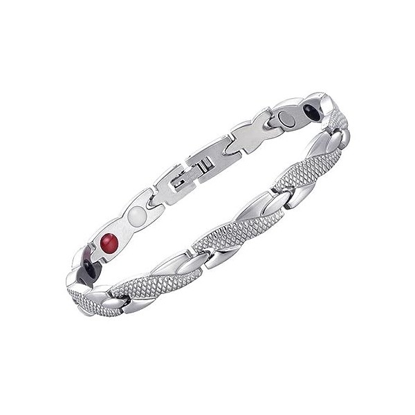 eexuujkl Bracelet magnétique Dragon pour hommes, stimule efficacement la Circulation sanguine, en alliage texturé, améliore l