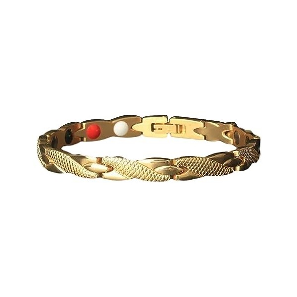 Ailan Bracelet texturé pour hommes, avec Circulation sanguine de Dragon Unique, en alliage magnétique, réglable, cadeau, noir