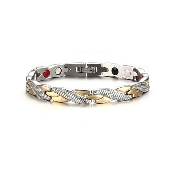 Ailan Bracelet texturé pour hommes, avec Circulation sanguine de Dragon Unique, en alliage magnétique, réglable, cadeau, noir