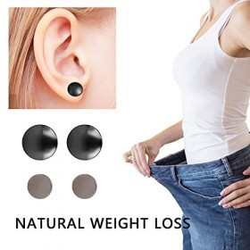 Boucle Doreille Magnétique, Aimant Amincissant les Clous Doreille Stimulation des Points Dacupuncture Soins de santé Perte