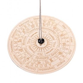 Planche De Pendule Étoilée Avec Collier en Cristal, Tableau de Pendule en Bois Tableau de radiesthésie de Divination pour Les