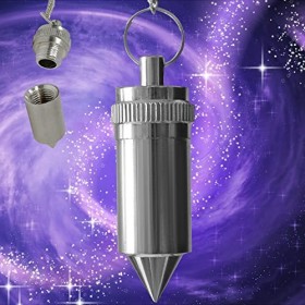 Pendule Divinatoire en Laiton Argenté | Pendule Témoin de Radiesthésie avec Chambre [𝗦𝗮𝘁𝗶𝘀𝗳𝗮𝗶𝘁 𝗼𝘂 𝗥𝗲𝗺𝗯𝗼𝘂𝗿𝘀𝗲]