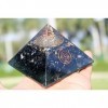 Jet International Tourmaline énergisée Fleur de vie Orgone Pyramid Gemstones Cuivre Métal Mix Rare Guérison Énergie positive 