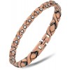 MagnetRX® Women’s Pure Copper Magnetic Bracelet - Ultra Strength Crystal Magnetic Copper Bracelet - Adjustable Length with Si