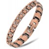 MagnetRX® Women’s Pure Copper Magnetic Bracelet - Ultra Strength Crystal Magnetic Copper Bracelet - Adjustable Length with Si